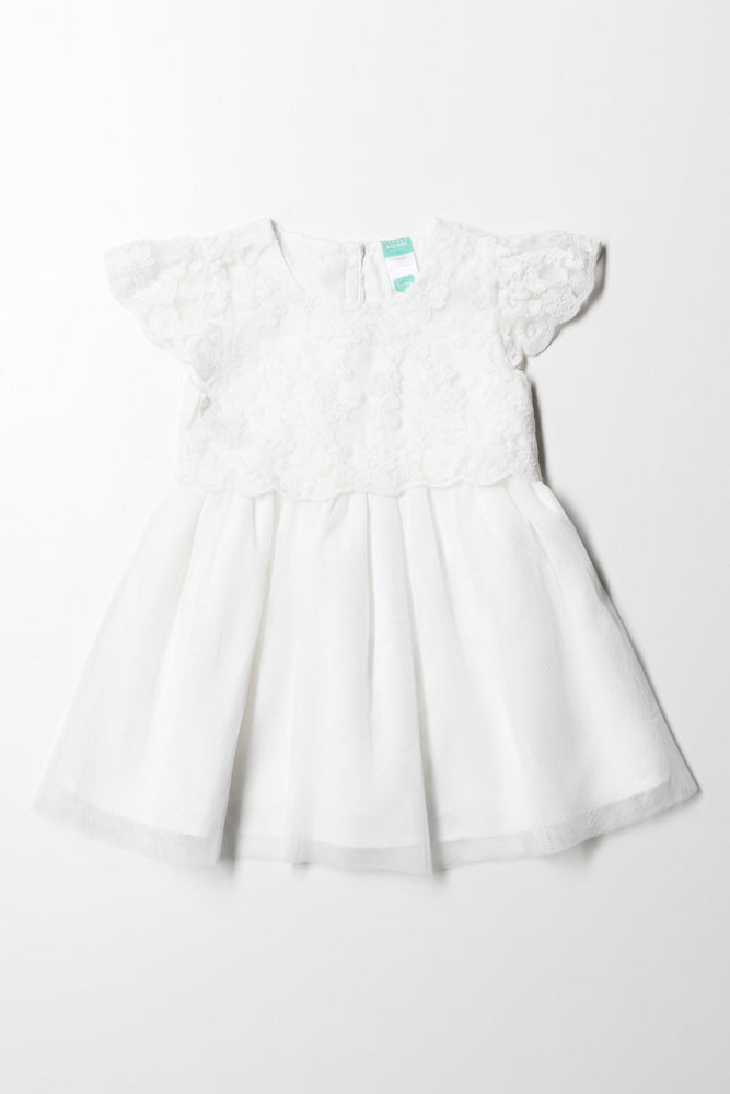 Lace Tulle Dress White