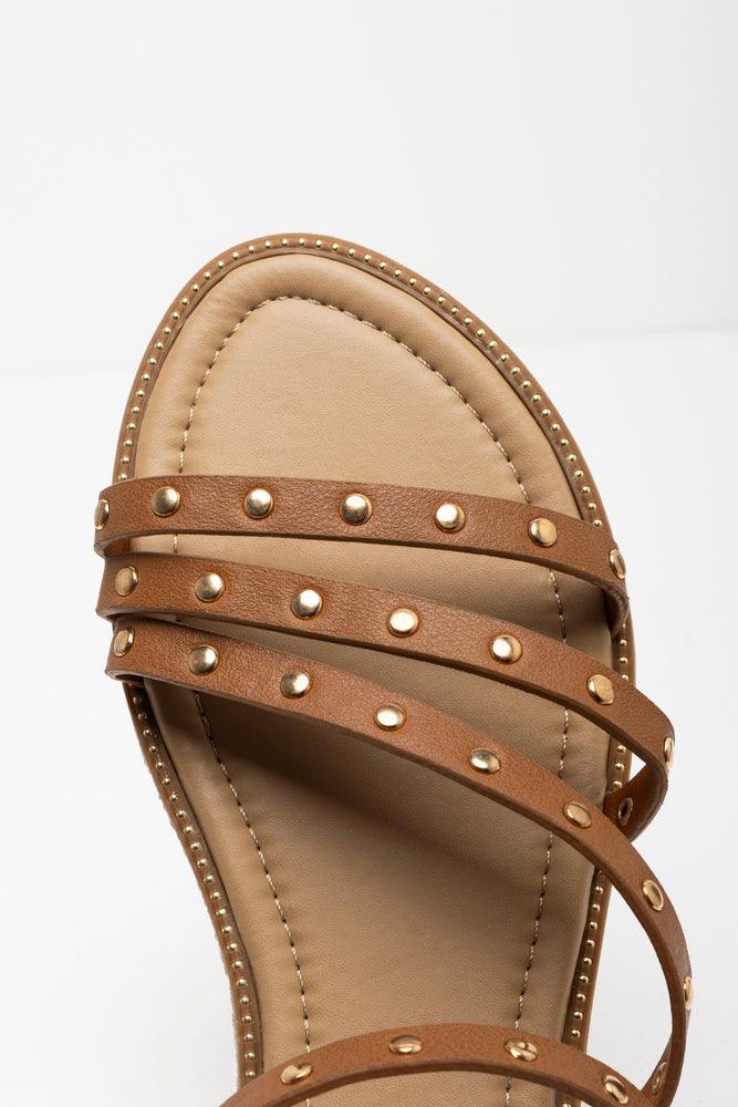Studded strap sandals top