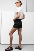 Denim Short With Turn Up Black (1)