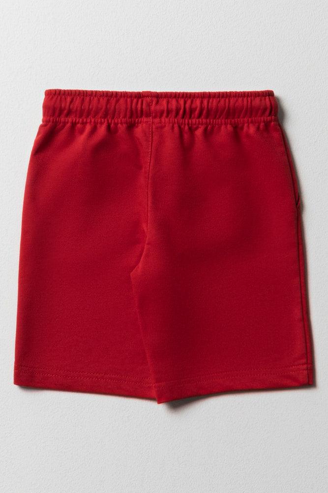 Red cotton shorts top