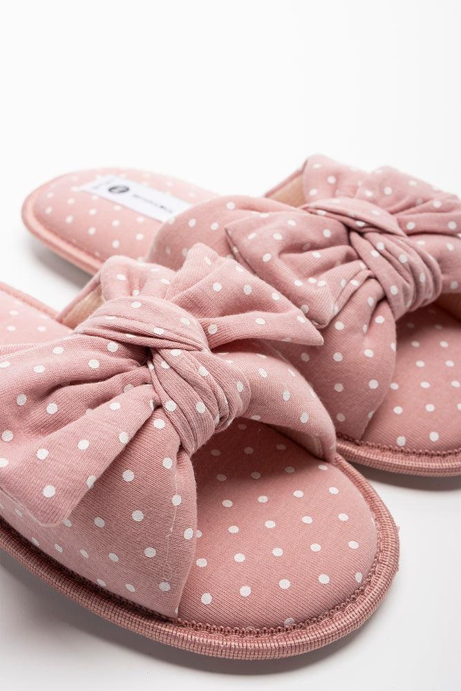 Polka Dot Slipper Pink (2)