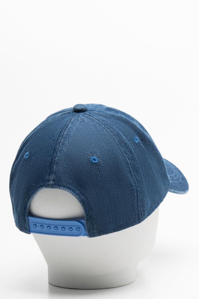 Denim Flower Peak Cap Blue (1)