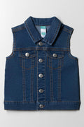 Sleeveless black jean jacket outlet