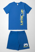 Gamer Short Sleeve Pj Set Cobalt