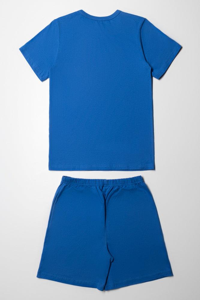 Gamer Short Sleeve Pj Set Cobalt (3)