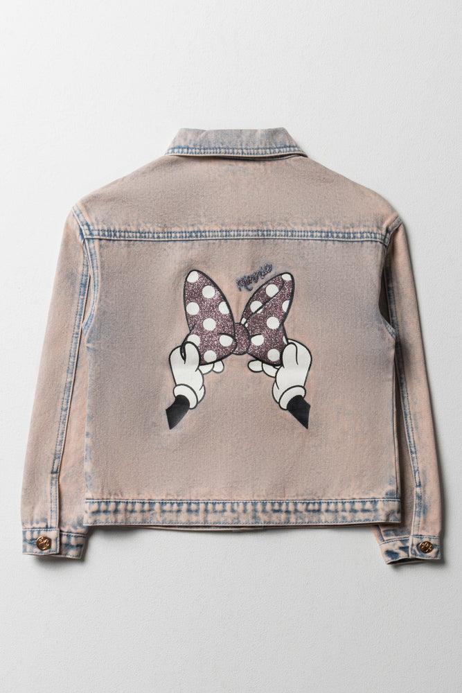 Minnie Mouse Distressed Denim Jacket Light Wash (2)