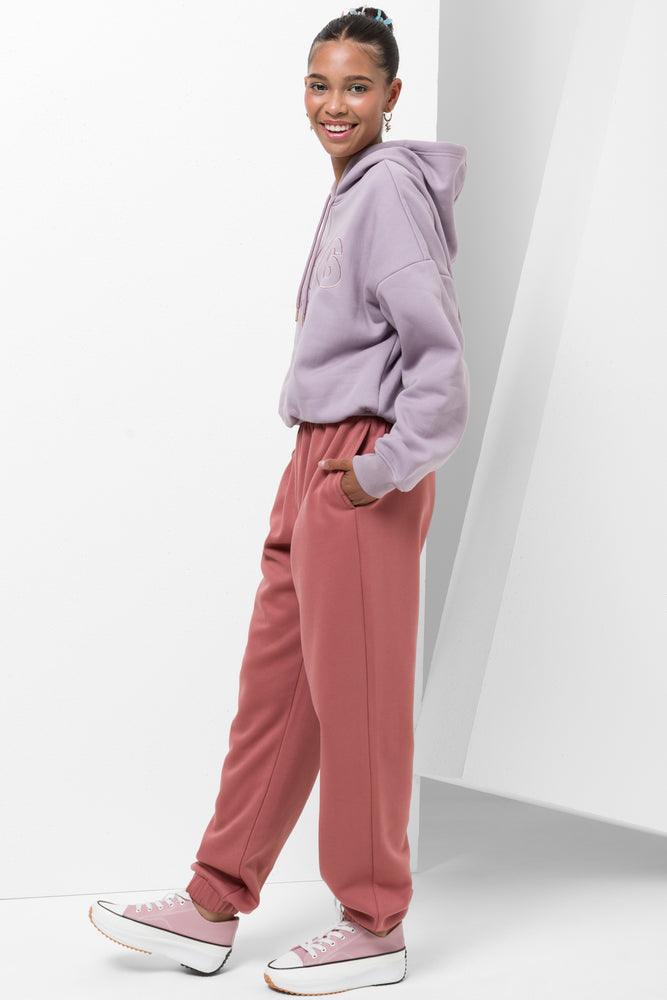 Trackpants With Elasticated Cuff Pink (1)