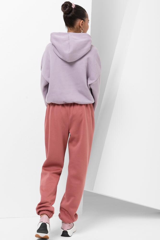 Trackpants With Elasticated Cuff Pink (2)
