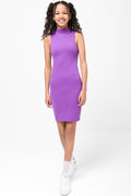 Seamfree Turtle Neck Bodycon Purple
