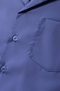 Unisex Primary School Short Sleeve Open Neck Shirt Blue (1)
