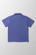 Unisex Primary School Short Sleeve Open Neck Shirt Blue (2)