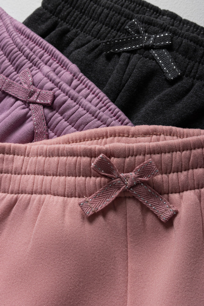 3 Pack Trackpants Pink, Lilac And Dark Grey (1)