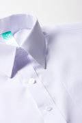 Unisex School Short Sleeve Collar Shirt White (2)
