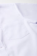 Unisex School Short Sleeve Collar Shirt White (3)