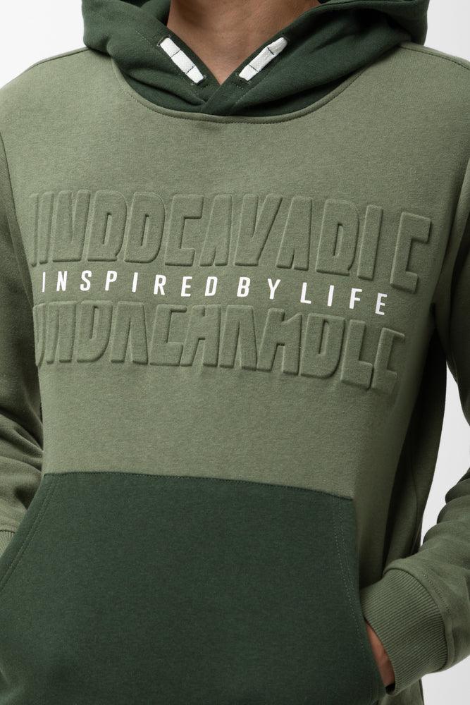 Colourblock Hoodie Green (3)