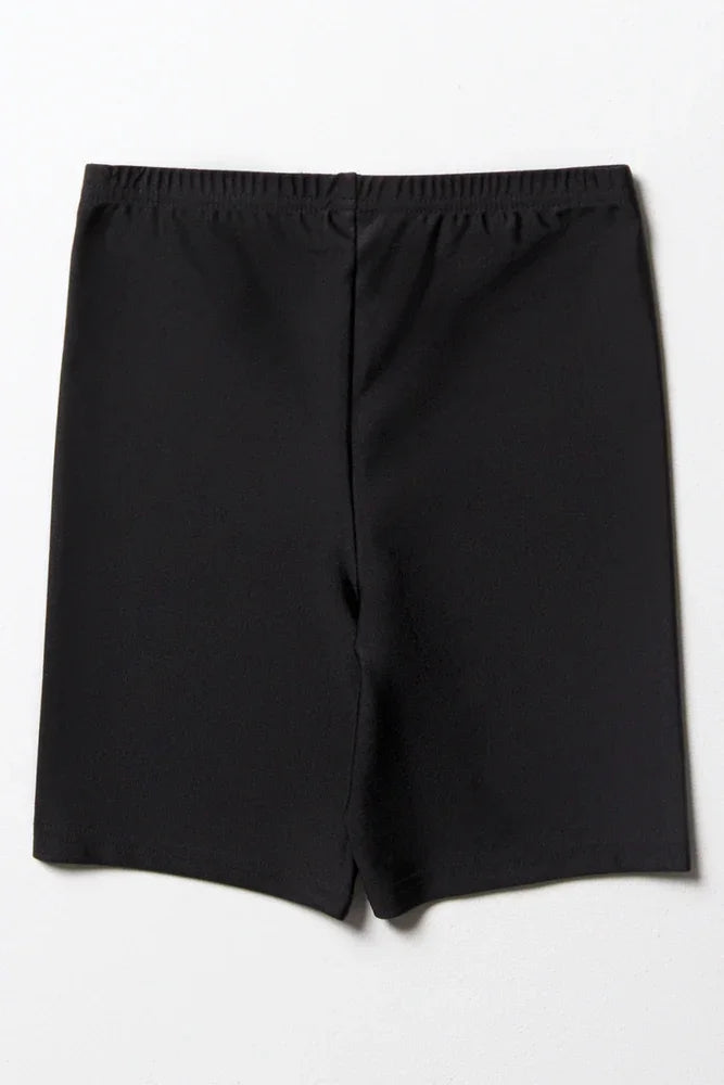Girls black cycling shorts sales