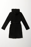 Coral Fleece Gown Black (3)