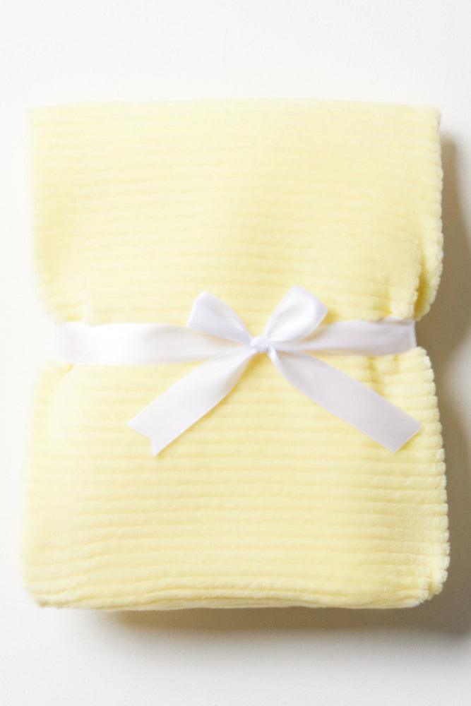 Rib Waffle Blanket Yellow