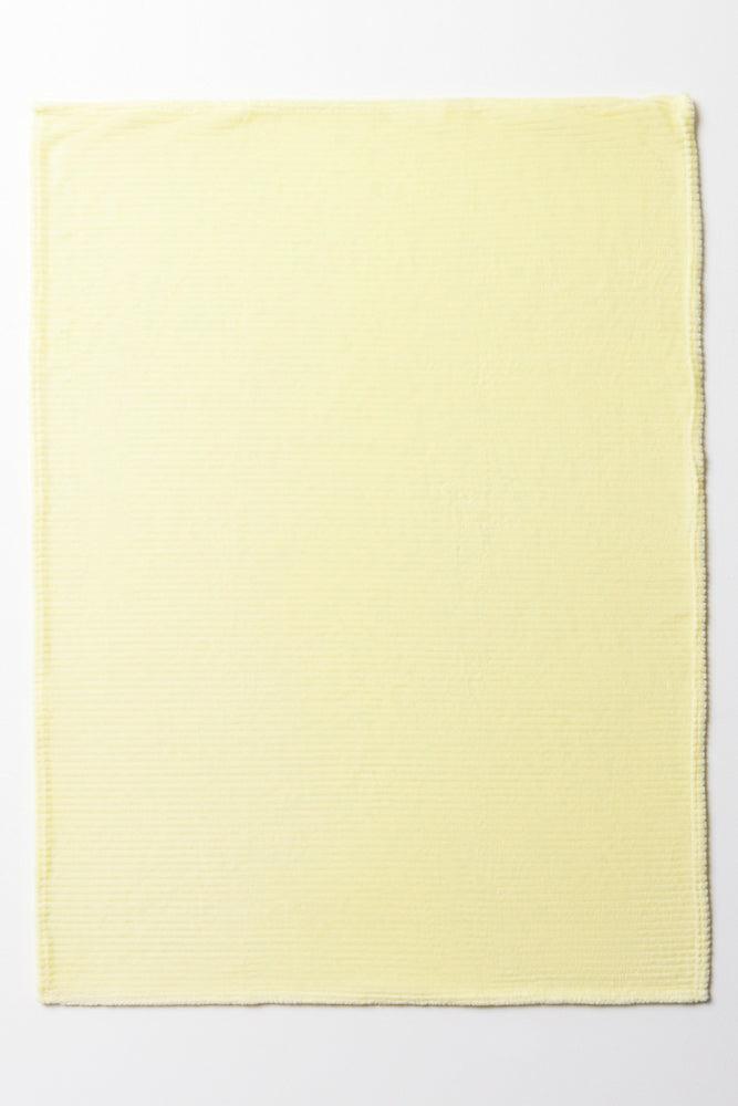 Rib Waffle Blanket Yellow (2)
