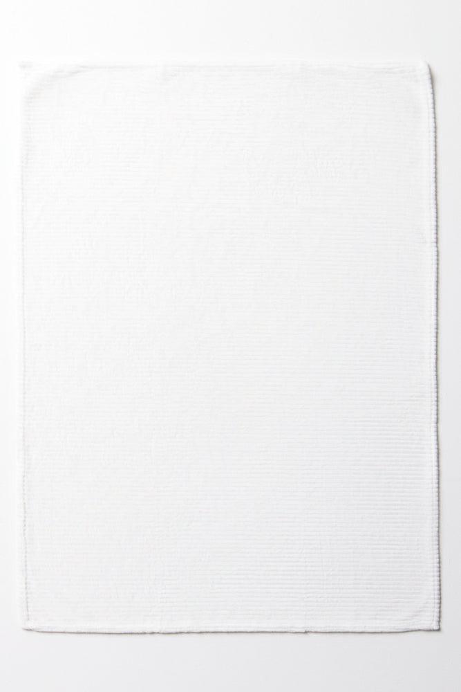 Rib Waffle Blanket White (2)