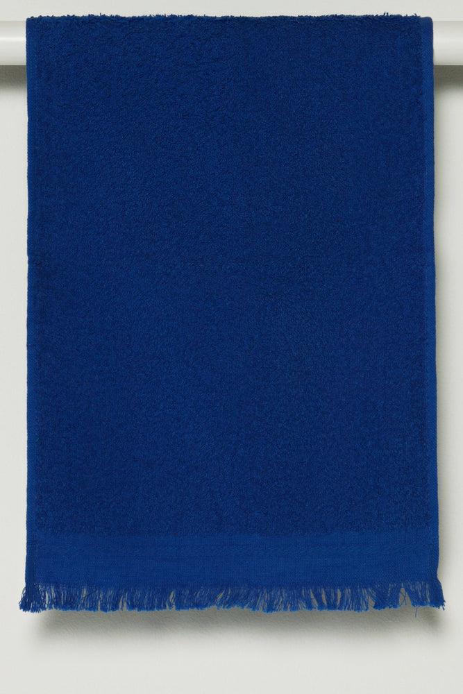 Fringed Guest Towel Blue (1)