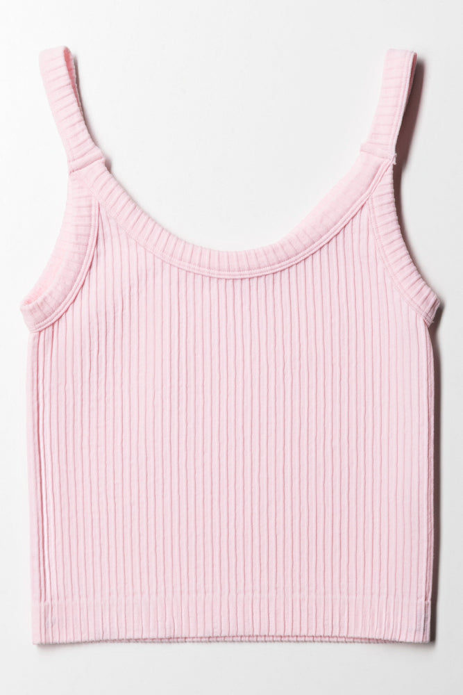 Seamless Strappy Vest Lilac (2)