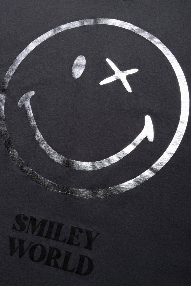Smileyworld Oversized Short Sleeve T-Shirt Dark Grey
