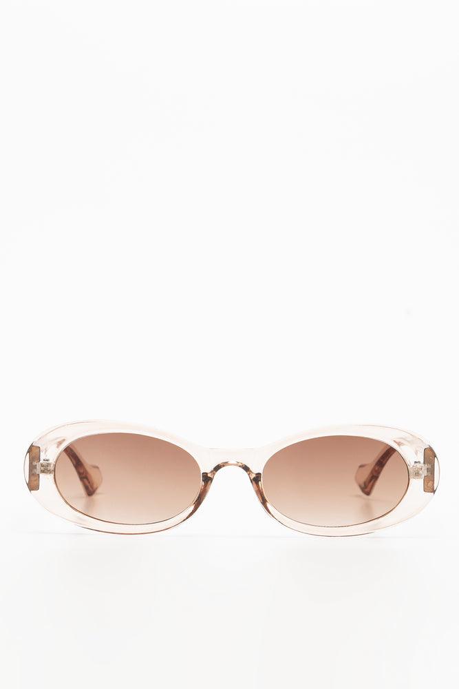 Transparent Frame Sunglasses Natural