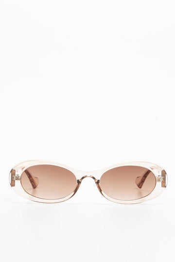 Transparent Frame Sunglasses Natural