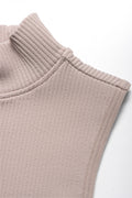 Seamless Turtle Neck Sleeveless Dress Natural (1)