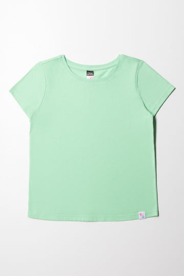 Plain Short Sleeve T-Shirt Spring Bud