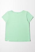 Plain Short Sleeve T-Shirt Spring Bud (3)