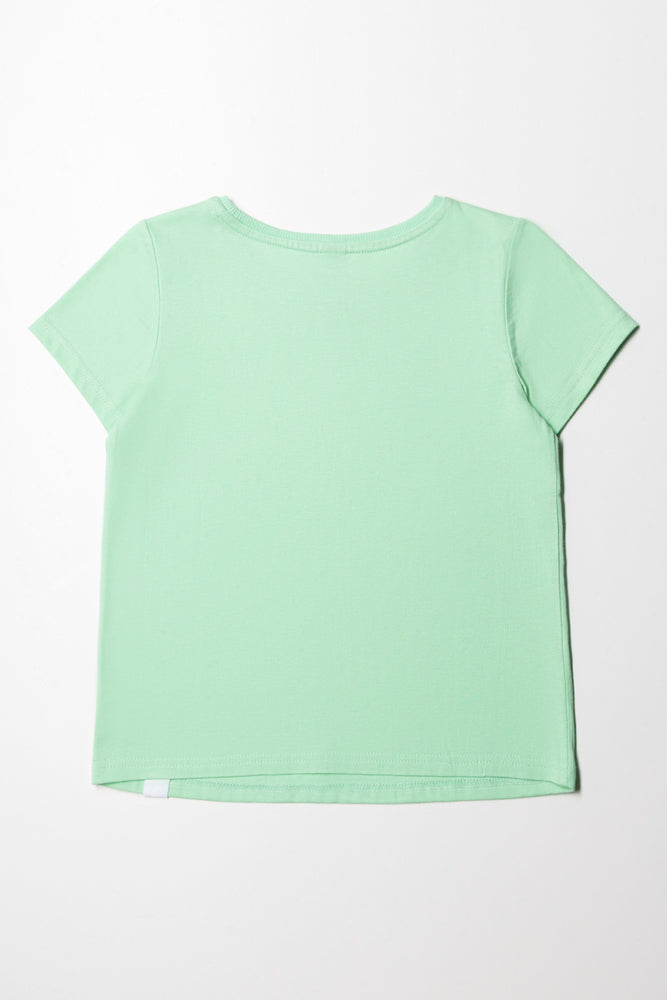 Plain Short Sleeve T-Shirt Spring Bud (3)