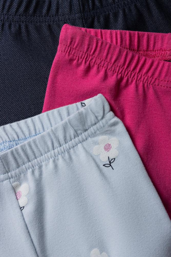 3 Pack Cycle Shorts Pink & Blue (1)