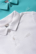 2 Pack Short Sleeve Golfers Light Grey & Teal (1)