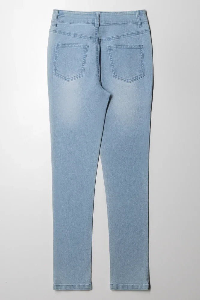 Skinny Denim Jeans Light Blue Bottoms Jeans Ackermans