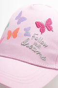 2 Piece Butterfly Peak Cap Pink (1)