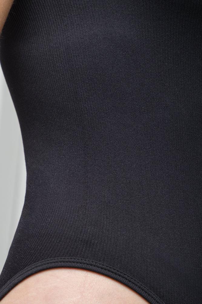 Rib Seamless Bodysuit Black (3)