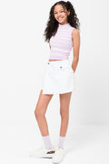 Seamfree High Neck Sleeveless Top Pink Stripe (1)