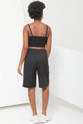 Rib Knot Crop Vest Black (2)