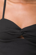 Rib Knot Crop Vest Black (3)