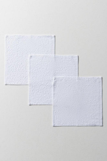 3 Pack Face Cloths White
