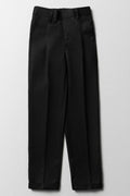 Boys Primary School Turn Up Pants Black