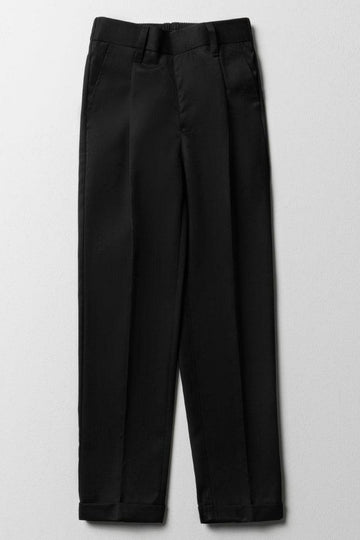 Boys Primary School Turn Up Pants Black
