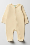Zip Through Babygrow Yellow