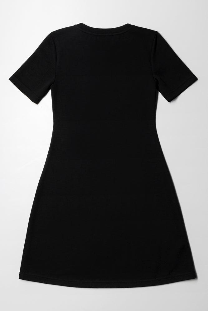 Womens black fit and flare dress top
