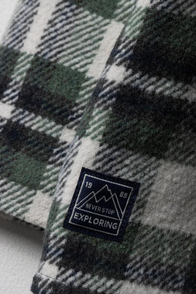 Check Shacket Green & White (1)