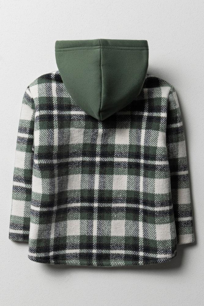 Check Shacket Green & White (3)