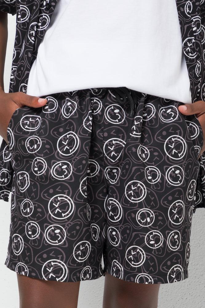 Smiley Cube Swim Shorts Black (1)