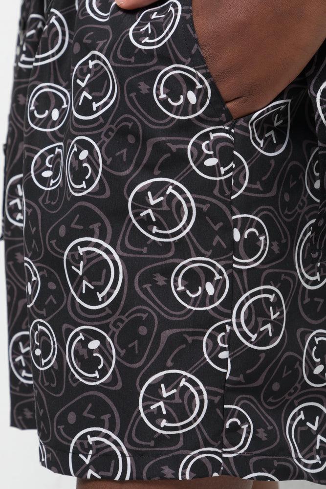 Smiley Cube Swim Shorts Black (4)